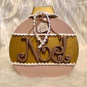 Pink & Gold Noel Ornament Christmas Decor